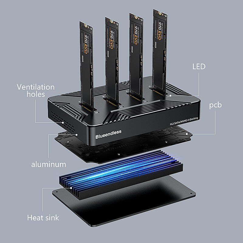 8Tb M2 Nvme Ssd - Blueendless 4 bay m2 SSD estación