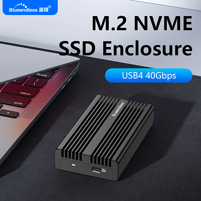 Usb4 40Gbps External Ssd 8Tb - Carcasa Externa de Aluminio Blueendless para