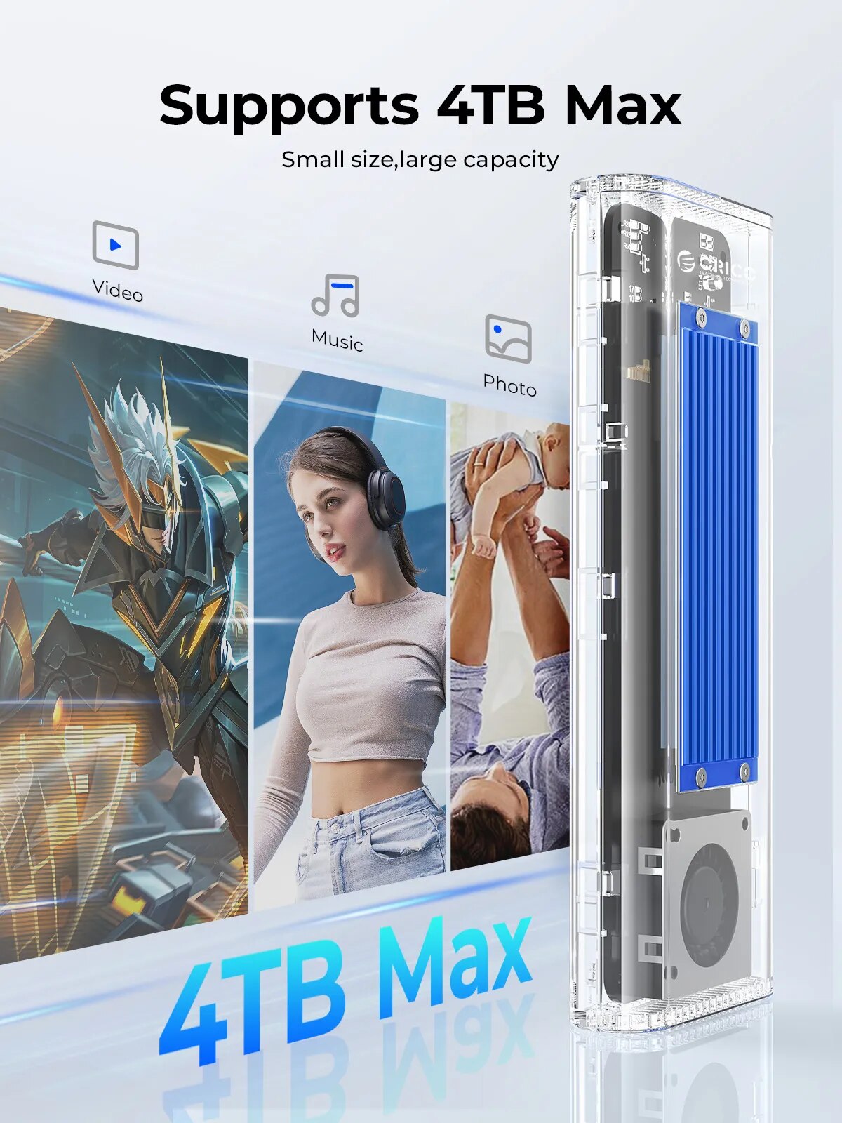 ORICO-carcasa de SSD M.2 con v - Thunderbolt 4 External Ssd 4Tb reseña y precio