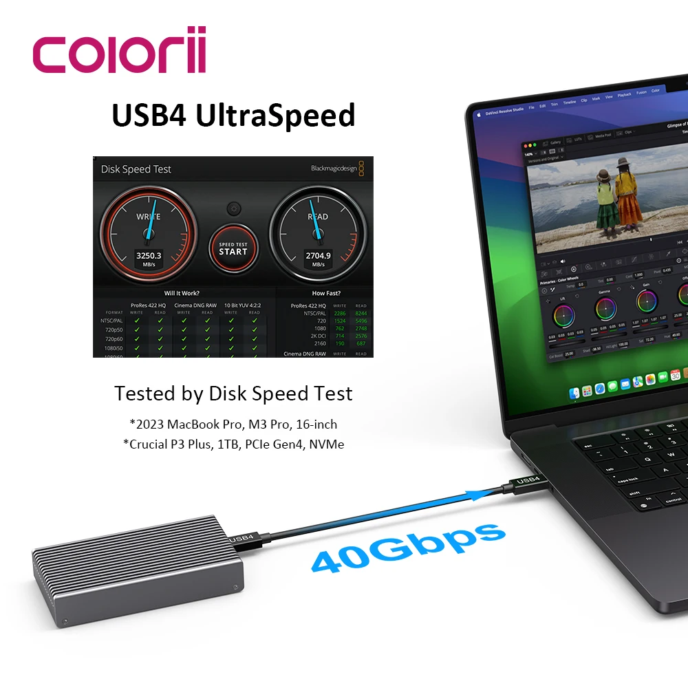 Caja SSD USB4 M.2 NVMe de 40Gb - Usb4 40Gbps External Ssd 8Tb reseña y precio