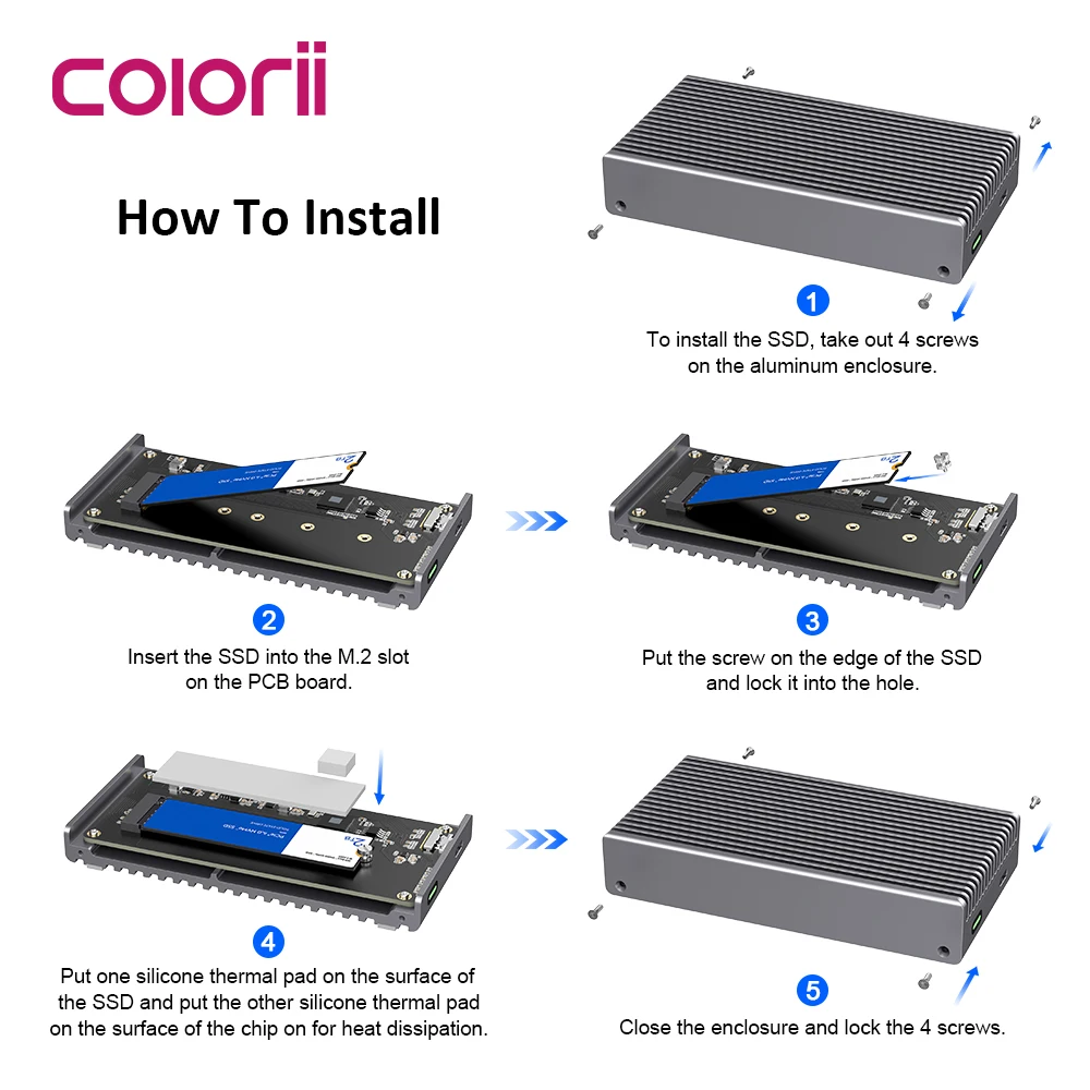 Caja SSD USB4 M.2 NVMe de 40Gb - Usb4 40Gbps External Ssd 8Tb reseña y precio