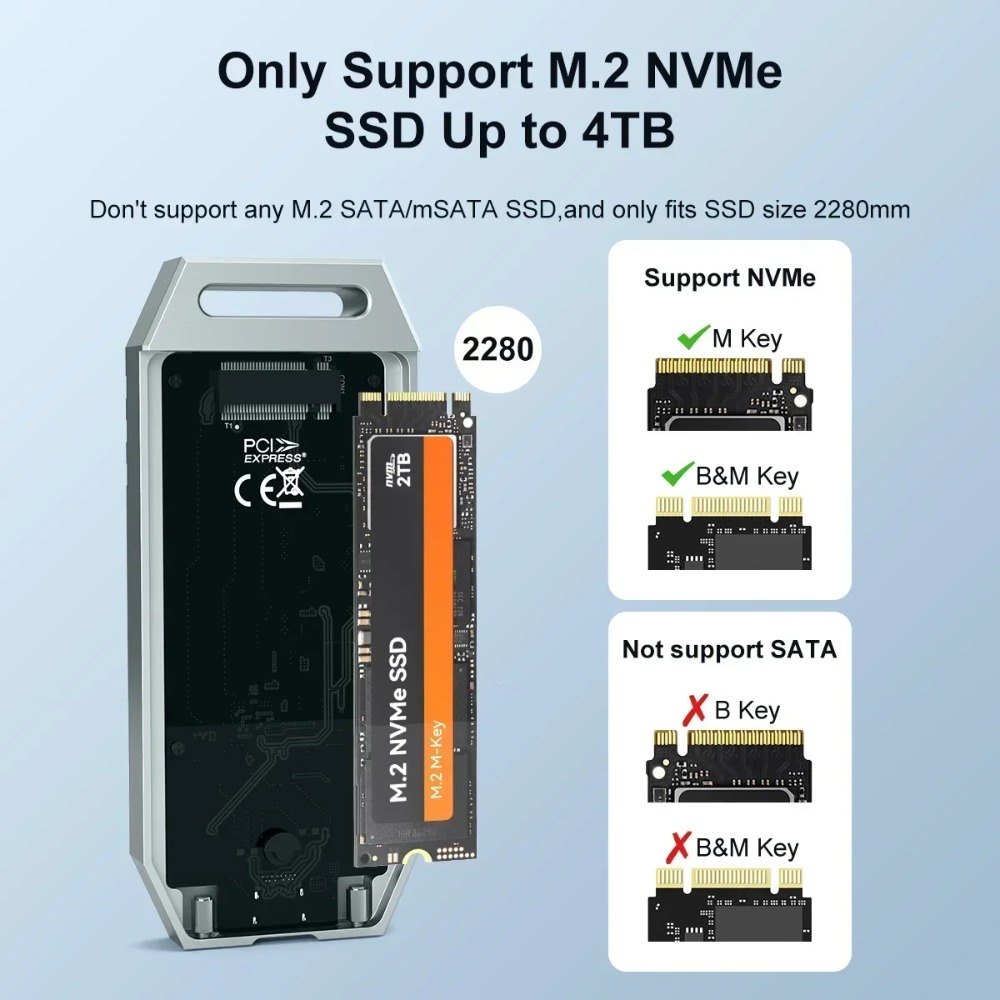 MAIWO-carcasa de SSD M.2, carc - Usb4 40Gbps External Ssd 8Tb reseña y precio