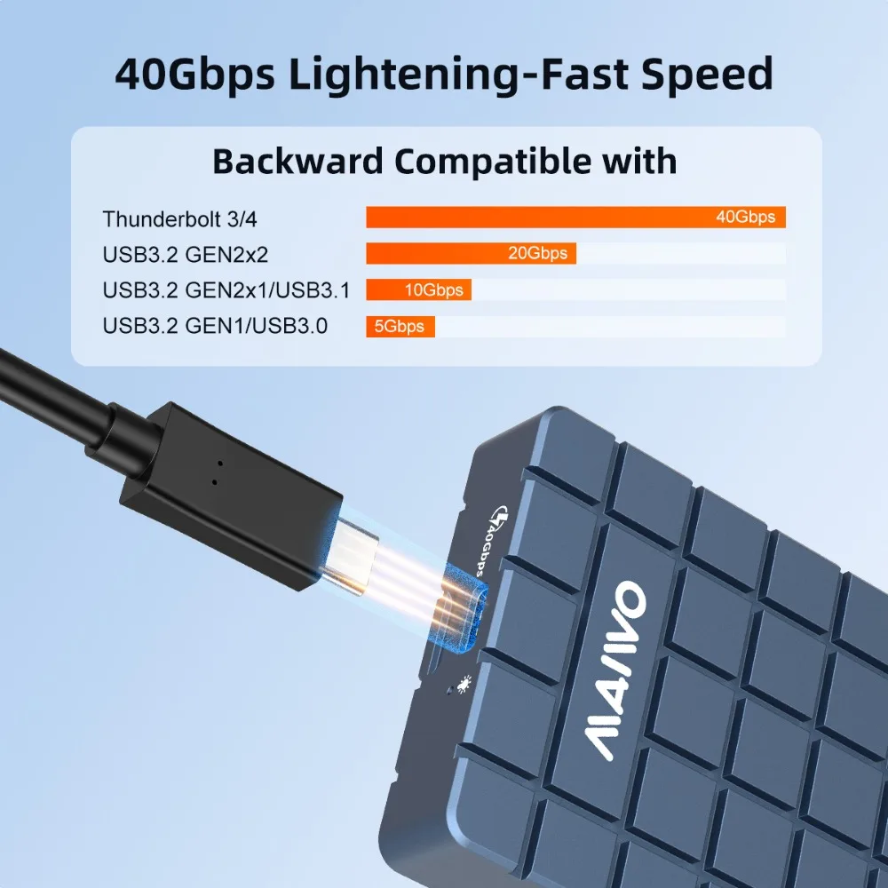 MAIWO-carcasa de aluminio para - Usb4 40Gbps External Ssd 8Tb reseña y precio