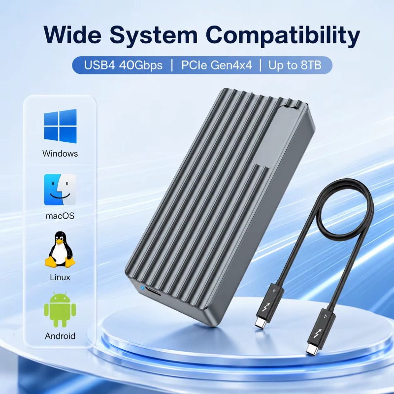 Carcasa TBT3/USB4 para SSD M.2 - Usb4 40Gbps External Ssd 8Tb reseña y precio