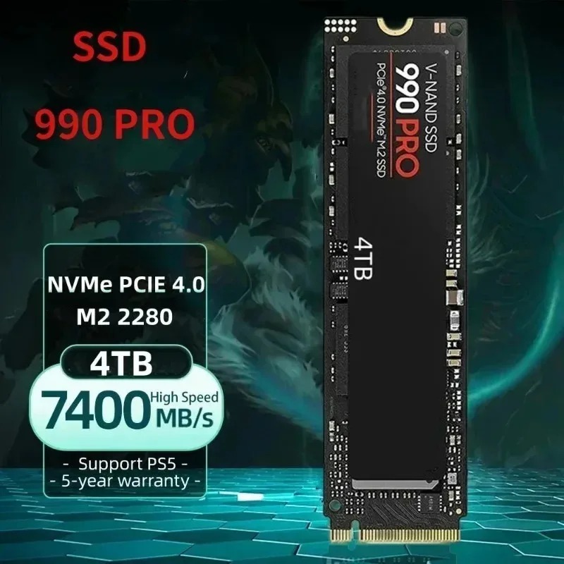 SSD Original 990 PRO – 512GB/1 - Pcie 4.0 4Tb 2280 Ssd 7450Mbps reseña y precio