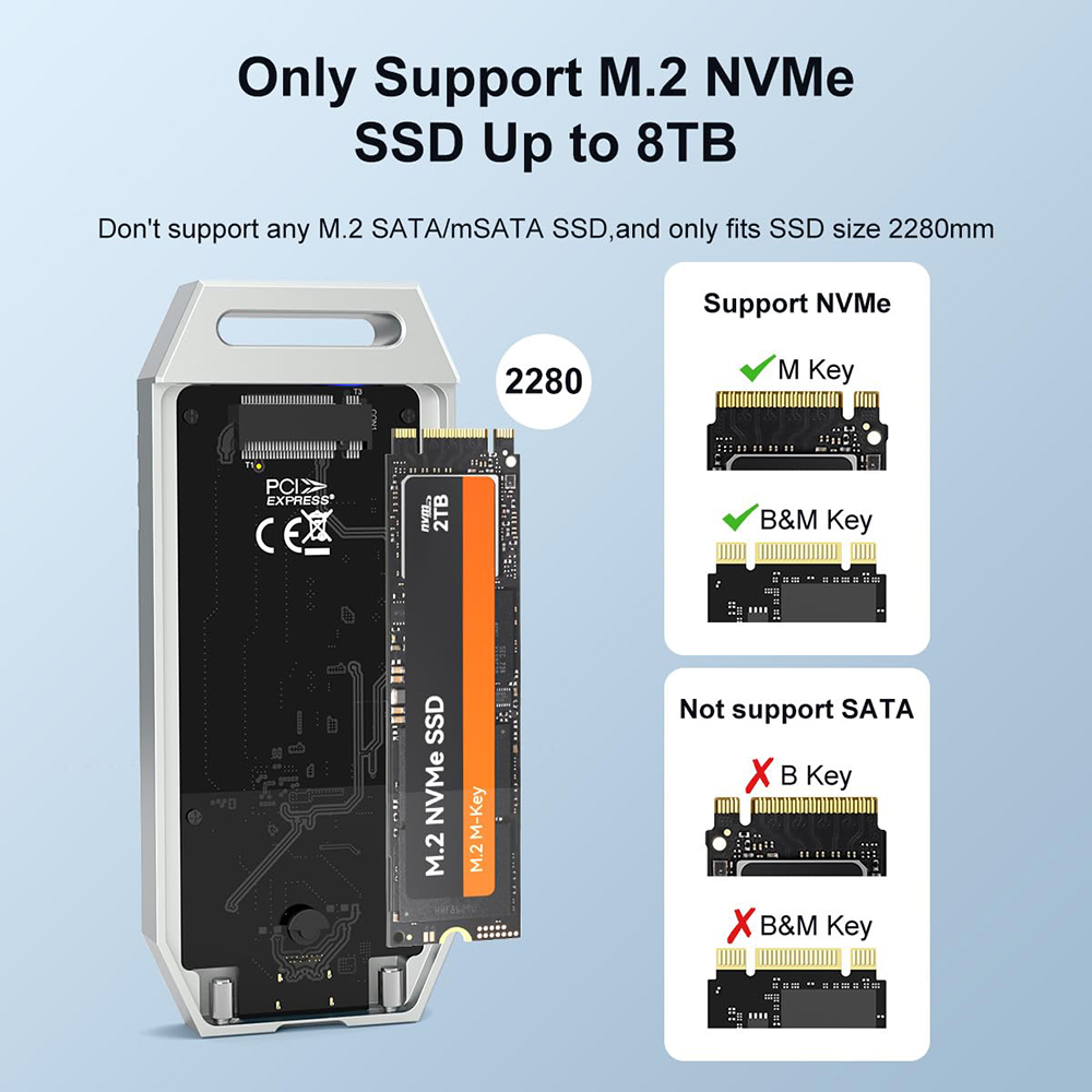 MAIWO-carcasa de SSD M.2 NVMe  - 8Tb M2 Nvme Ssd reseña y precio